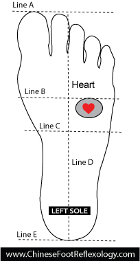 Heart reflexology point