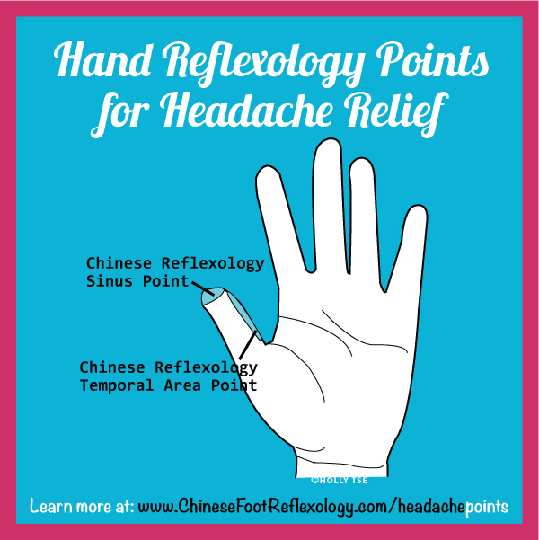 hand reflexology points for headache, points to massage for headache pain relief
